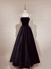 Aline Black Velvet Long Prom Dress for Women Formal Events