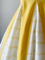 New Arrival 50s Yellow Boat Neck Full Circle Skirt Vintage Dress - DollyGown