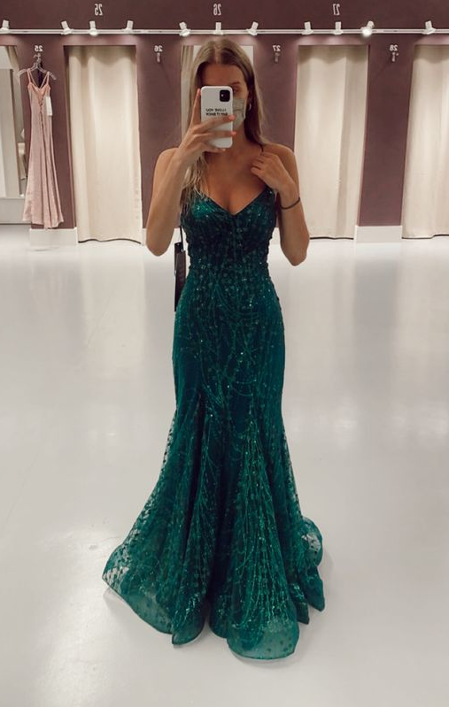 Stunning Green Mermaid Evening Gowns for Prom and Formal Events