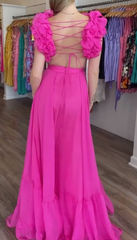 Elegant Hot Pink Long Prom Dresses FG2342 for Women