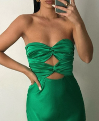 Gorgeous Green Sheath Long Prom Evening Dress for Women