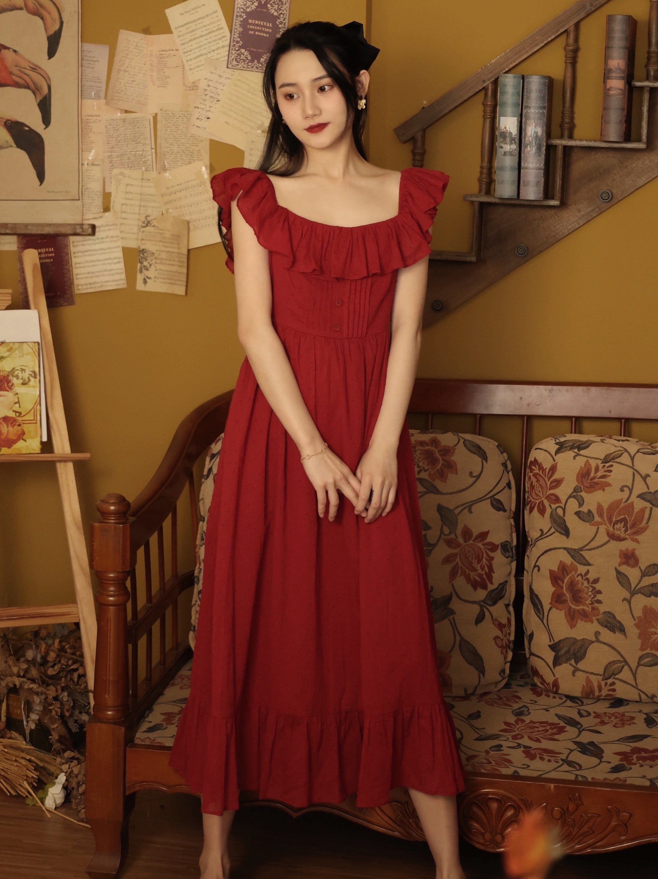 Round Neck Chiffon Summer Dresss - DollyGown