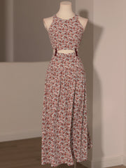 Sleevesless Summer Flora Dress - DollyGown