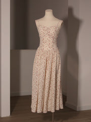 Spaghetti Straps Summer Floral Swing Dress - DollyGown