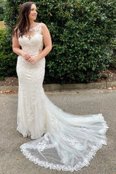 Unique Lace Mermaid Wedding Dress - DollyGown