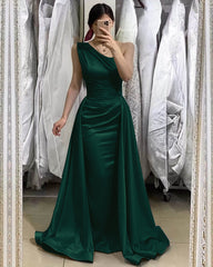 Light Blue One-Shoulder Mermaid Prom Dress with Detachable Skirt 27Prom