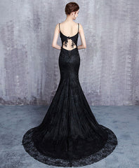 Stunning Black Mermaid Evening Prom Dress for Women