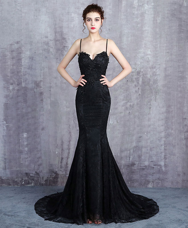 Stunning Black Mermaid Evening Prom Dress for Women