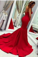Stunning Red Sweetheart Mermaid Long Evening Dress for Elegant Occasions