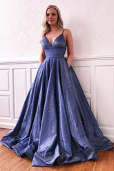 Elegant Sparkly Sequin Spaghetti Straps Evening Dress for Prom & Special Occasions