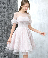 Elegant Cute Tulle Lace Short Prom Party Homecoming Dress For Women