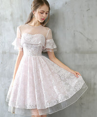Elegant Cute Tulle Lace Short Prom Party Homecoming Dress For Women