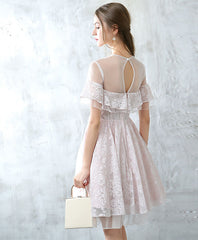 Elegant Cute Tulle Lace Short Prom Party Homecoming Dress For Women