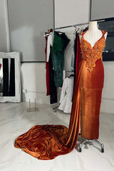 Elegant Sleeveless Prom Dress with Sparkling Appliques, Beadings, and Long Trail