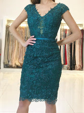 Emerald Green Lace Homecoming Dress Short Prom Formal Evening Gown