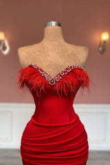 Charming Red Sleeveless Sweetheart Satin Prom Dress with Tassel Decoration