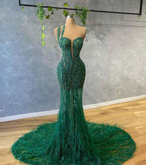 Stunning Green Mermaid Prom Dresses Evening Gowns