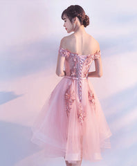 Adorable Pink Lace Tulle Short Prom Dress for Unforgettable Nights