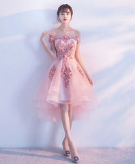 Adorable Pink Lace Tulle Short Prom Dress for Unforgettable Nights