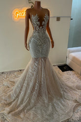 Sparkling V-Neck Beaded Rhinestone Mermaid Prom Dress for Elegant Evenings