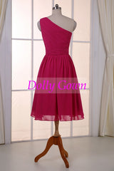 Short Bridesmaid Dresses One Shoulder Bridesmaid Dresses Hot Pink Bridesmaid Dresses 1Q1A0572