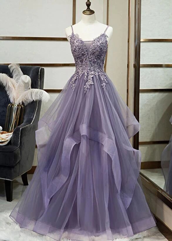 2023 New Arrival Lace Top Prom Dress with Ruffle Skirt - DollyGown