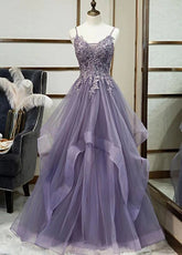 2023 New Arrival Lace Top Prom Dress with Ruffle Skirt - DollyGown