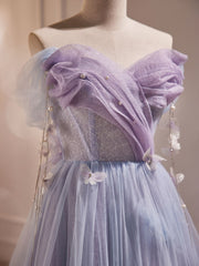 Princess Lavender Tulle Sweetheart Occasion Dress Long Prom Dress - DollyGown