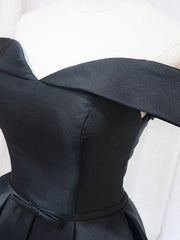 Black Short 50s Style Vintage Homecoming Dress Bridesmaid Dresses - DollyGown