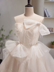 Sweet Strapless White Short Homecoming Dress - DollyGown