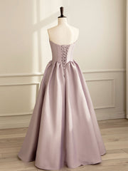 Stylish Drop Waist Satin A-line Formal Dress Evening Dress - DollyGown