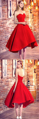 2019 Red Sweetheart High Low Homecoming Dress/Prom Dress for Freshman,#711061-Dolly Gown