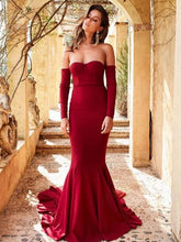 Bodycon Mermaid Long Prom Dress with Long Sleeves, Simple Prom Gown.GDC1138-Dolly Gown
