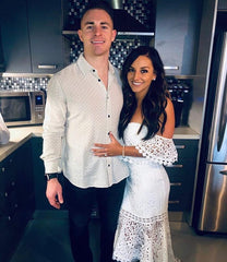 Lace Boho Two Piece Bridal Separates Online,Crop Top Wedding Dress,20081836-Dolly Gown