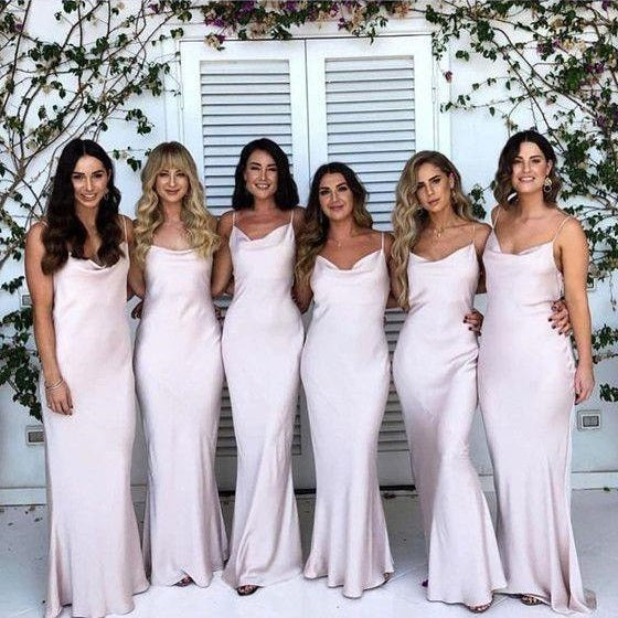 Boho Summer Sheath Simple Long Bridesmaid Dresses,Wedding Party Dress,GDC1120-Dolly Gown