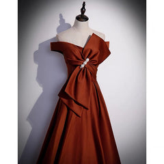 Burgundy 8th Grade Graduation Dress with Big Bow -DollyGown