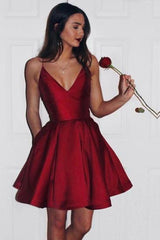 Cheap Burgundy Short Prom Dress under 100,Sweet 16 Dress,Graduation Dress,GDC1266-Dolly Gown