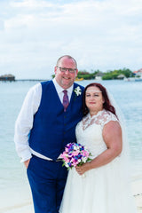 Cap Sleeves 50s Style Tea Length Lace Wedding Dresses Plus Size,20082002-Dolly Gown