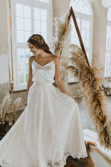 Casual Bridal Separates with Lace Wedding Skirt - DollyGown