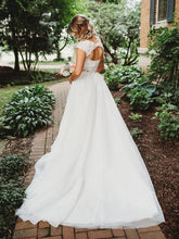 Casual Open Back Lace Top Two Piece Chiffon Skirt Flow Wedding Dress Separates,20082222-Dolly Gown