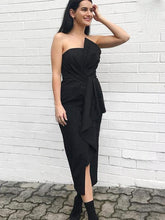 Chic Black Strapless Short Bridesmaid Dresses ,GDC1005-Dolly Gown