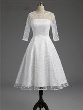 Classic Polka Dot White Short Wedding Dress with Sleeves,1950s Pin Up Bridal Gown,20101603-Dolly Gown