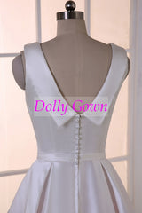 Round Neck 1950's Short Vintage Style Wedding Dress 2020 Robe De Mariee Courte pas cher, SKU20081001-Dolly Gown
