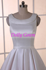 Round Neck 1950's Short Vintage Style Wedding Dress 2020 Robe De Mariee Courte pas cher, SKU20081001-Dolly Gown