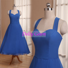 Royal Blue Tea Length 50s Style Vintage Bridesmaid Dresses 1950s bridesmaid dresses,20081103-Dolly Gown