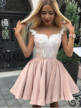 Discount Off Shoulder Blush Pink Short Midi Length Bridesmaid Dresses ,GDC1208-Dolly Gown