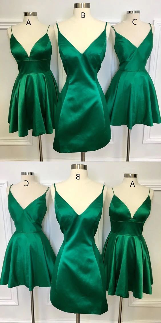 Emerald Green Juniors Homecoming Dress 8th Grade Dance Dress