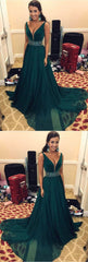 Emerald Green Chiffon Seductive Evening Dress Formal Prom Dress,GDC1219-Dolly Gown