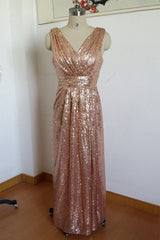 Pregnancy Bridesmaid Dress Champagn Long Sequin Bridesmaid Dresses Robe De Demoiselle D'Honneur Longue Fs018-Dolly Gown