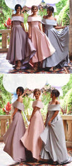 Off Shoulder Bridesmaid Dresses,High Low Bridesmaid Dresses,Fall Bridesmaid Dresses,Robe Demoiselle D'Honneur,Fs030-Dolly Gown